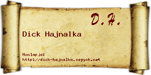 Dick Hajnalka névjegykártya
